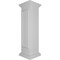 Ekena Millwork 12"W x 48"H Straight Newel Post with Panel, Flat Capital & Base Trim (Installation kit included) NWL12X48SPF0B0 - alternate 6